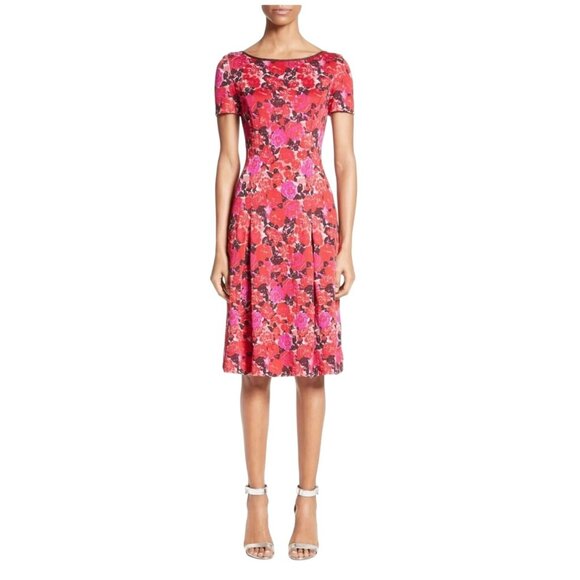 St John Collection Indian Rose Blister Jacquard Dress - Picture 3 of 9